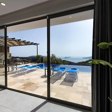Private Sea View In Kalkan With Heated Indoor Pool Kaş