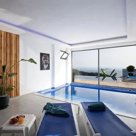 Private Sea View In Kalkan With Heated Indoor Pool Villa *