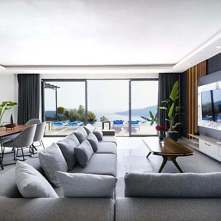 Private Sea View In Kalkan With Heated Indoor Pool Villa *
